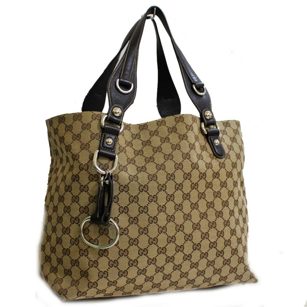 GUCCI Gucci hose bit shawl GG pattern tote bag - Picture 1 of 6